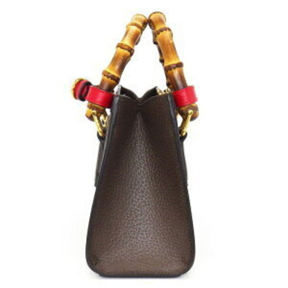 Gucci Diana Shoulder Bag Camel Brown Ebony Jumbo GG Canvas Leather - Picture 3 of 10